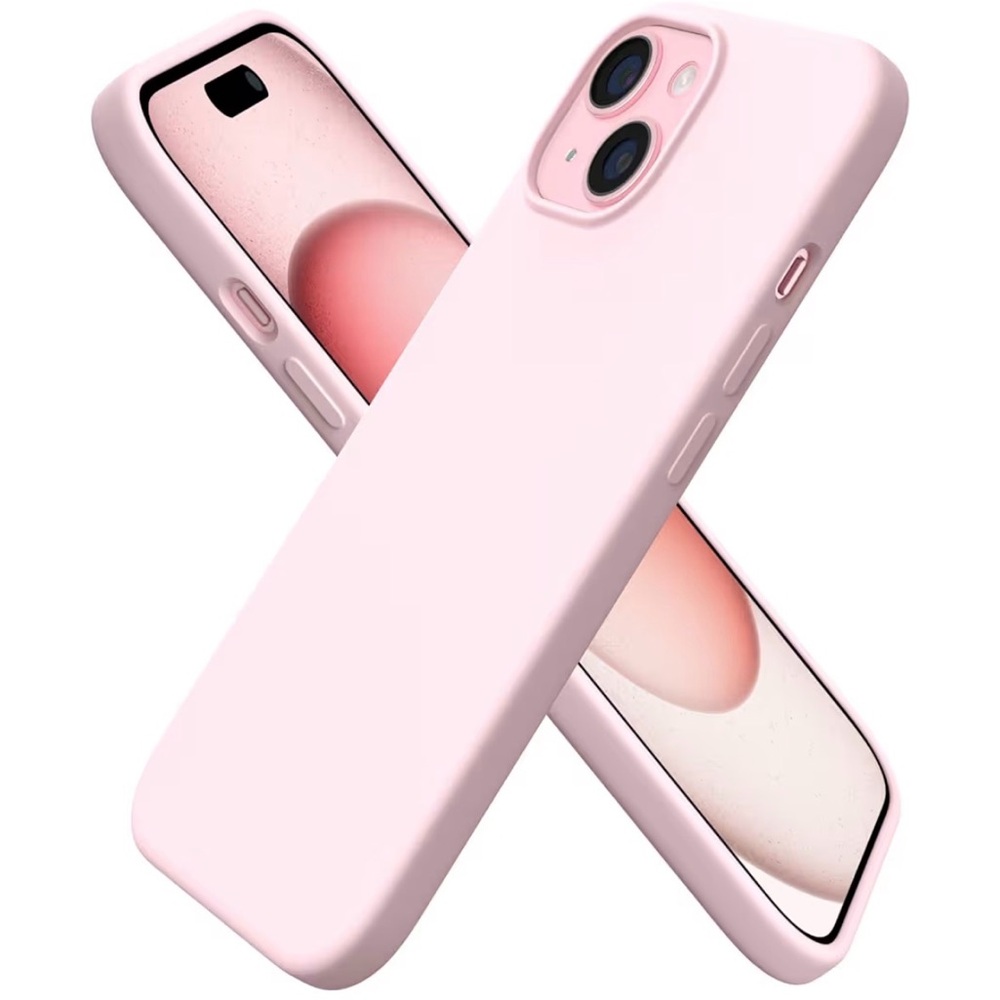 Chalk pink iPhone 15 silicone case